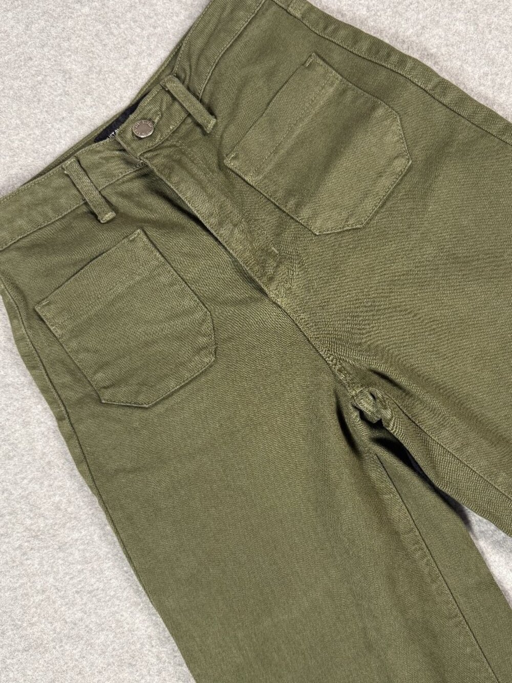 Just Black Denim Olive Green High Rise Wide Leg Pants 25